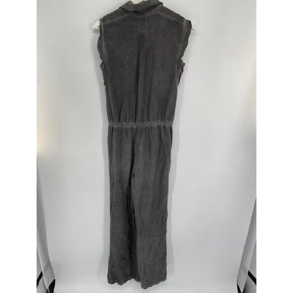 Soft Surroundings Size XS Camilla Gray Jumpsuit Rayon WAIST TIE - Picture 4 of 6